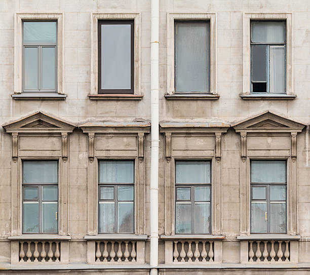 istock Windows in a row on facade of apartment building 622324732