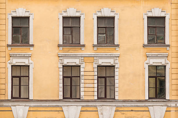 istock Windows in a row on facade of office building 622324736