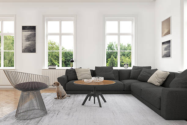 Modern Living room with sofa and armchairs