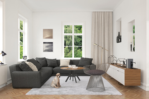 Modern Living room with sofa and armchairs