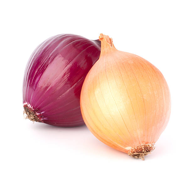 istock Red and gold onion bulbs 622418062