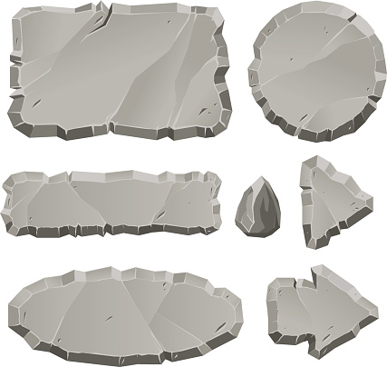 Vector stone design elements for game and web