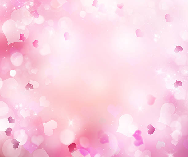 istock Pink blur hearts valentine romantic holiday background. 622419260