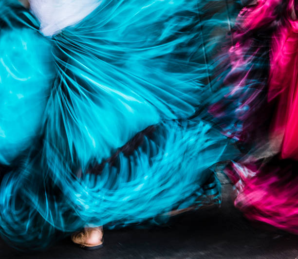 istock Abstract of traditional dancer with motion blur 622428318