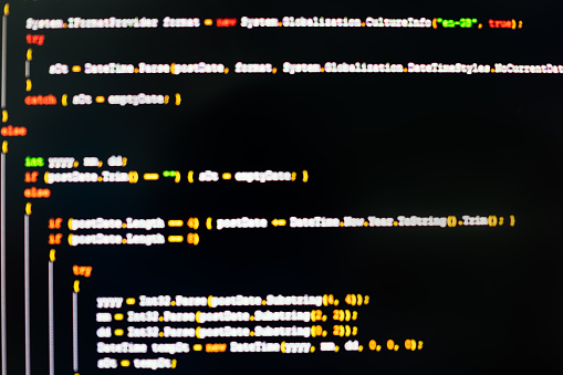 C Computer Language Source Code On Computer Monitor Stock Photo ...