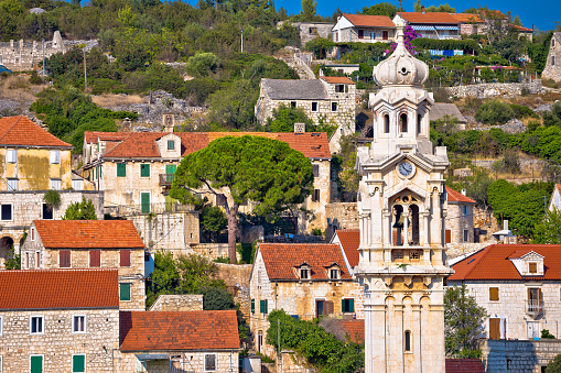 Old stone village of Lozisca on Brac island, Dalmatia, Croatia