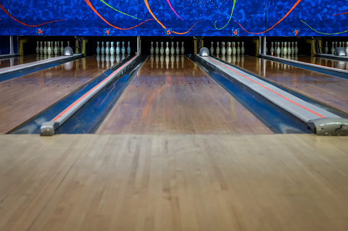 empty bowling tracks bowling 