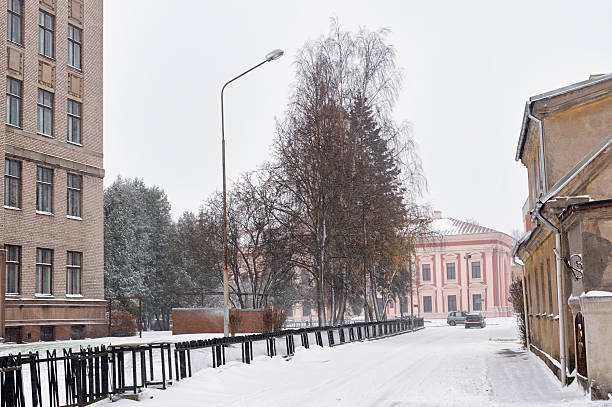 istock Snowfall in the city streets 622441972