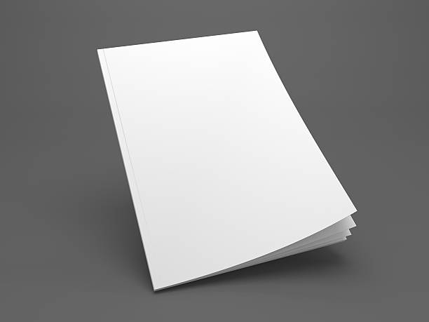 istock Blank 3D illustration flying opening cover magazine mockup. 622443622