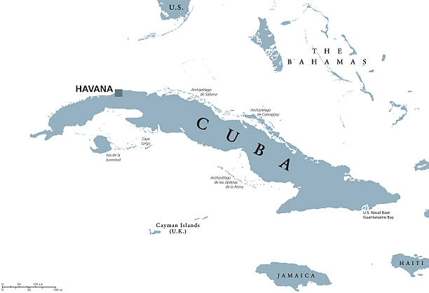 ilustraciones, imágenes clip art, dibujos animados e iconos de stock de mapa político de cuba con capital la habana - guantanamo bay