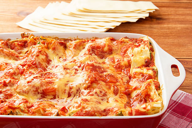 istock Lasagna with spinach, ricotta and feta. 622446360