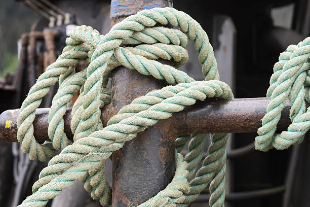 istock Nautical Rope Tied Cleat Knot 622447178