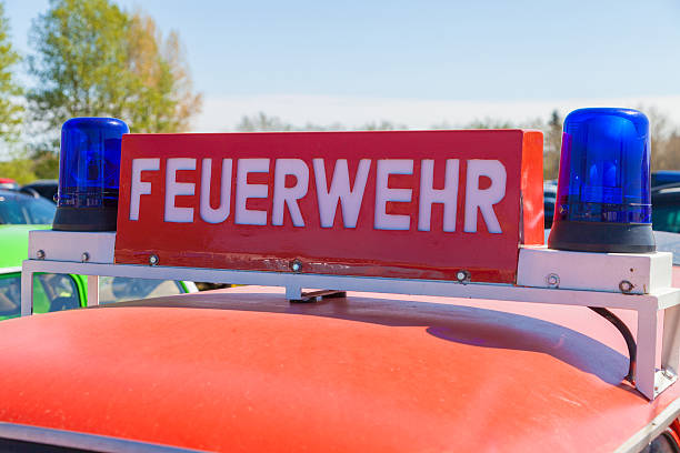 istock german feuerwehr ( fire service ) sign on a car 622450644