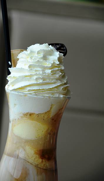 istock Coffee with ice cream and whipped cream on a glass 622451104
