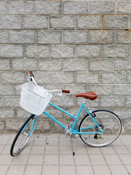 istock Blue Bike with stone wall background 622452840