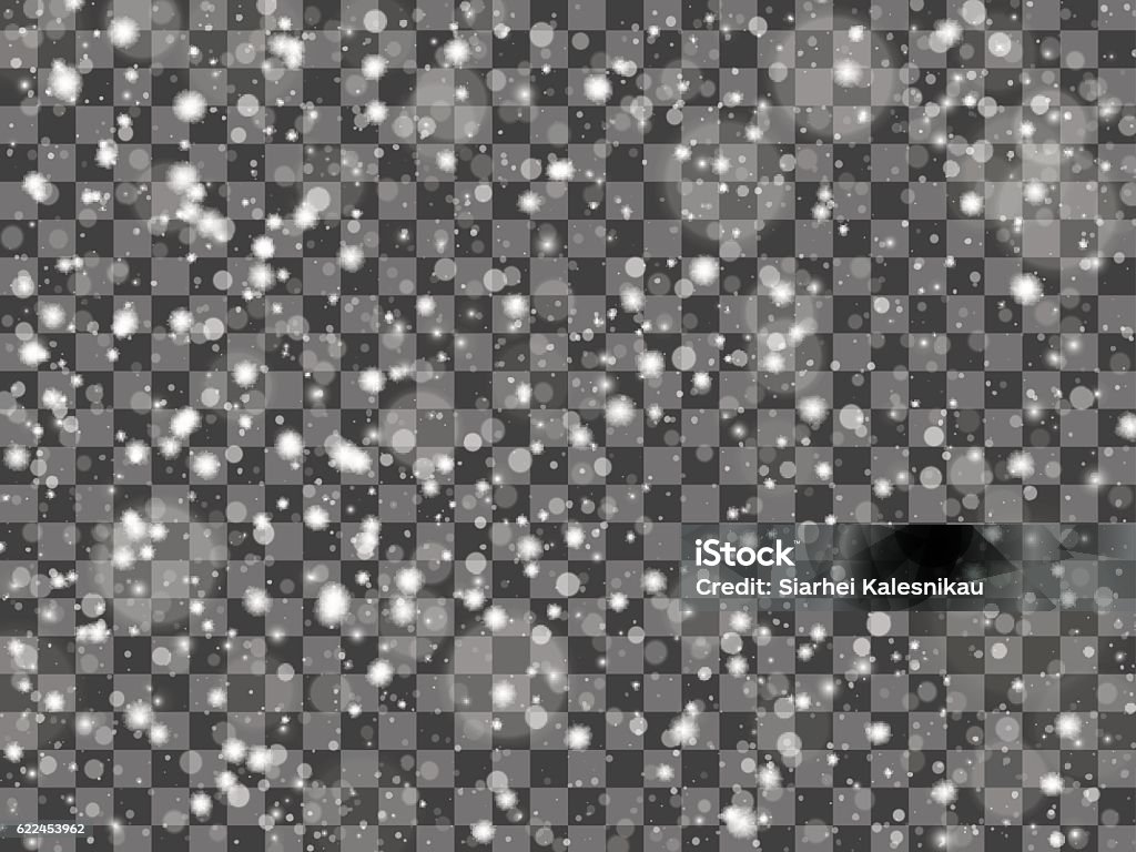 Falling snow texture on a transparent background Falling snow texture on a transparent background. Vector illustration EPS10 Snowing stock vector
