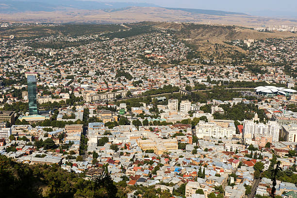 istock Beautiful panoramic view of Tbilisi 622454384