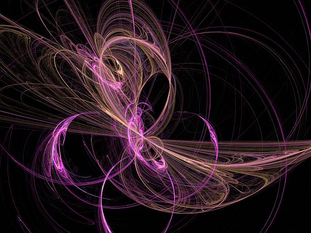 istock Abstract fractal with pink curved lines 622454994
