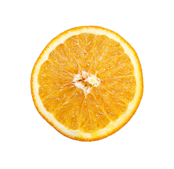 istock Half cut of orange isolated 622455912