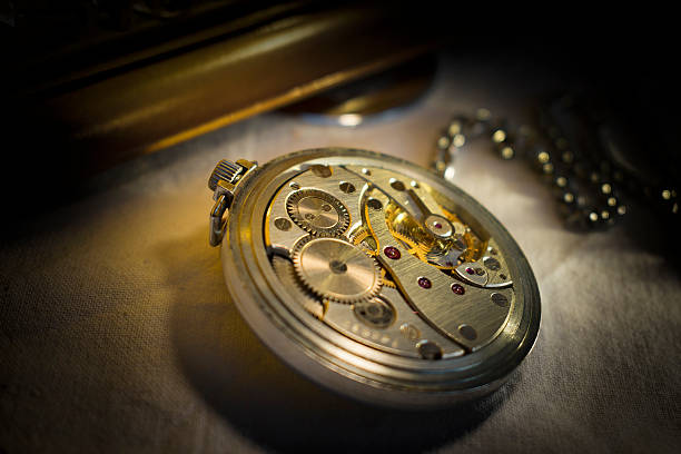 istock Clockwork Mechanism of Old Pocket Watch 622456386
