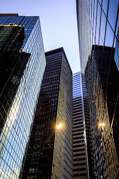 Low Angle View Of NY Office Buildings