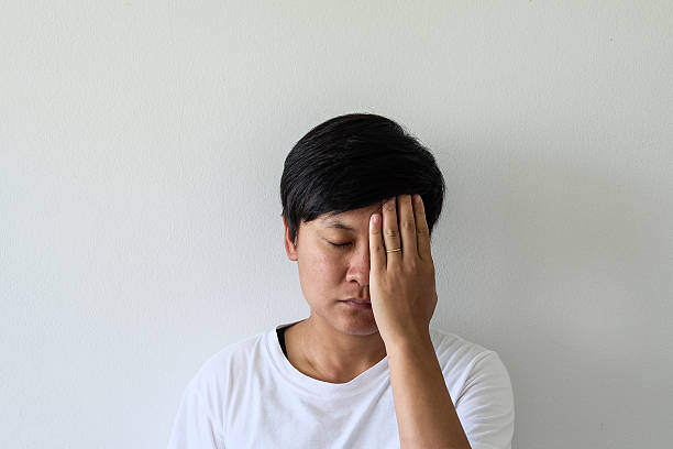 istock Young Asian human close up on white 622508396