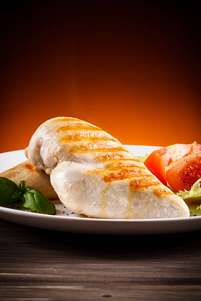 istock Roast chicken fillets and vegetables 622510464