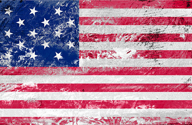 istock Flag of USA, painted on a grunge Wall 622514088