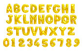 English alphabet yellow