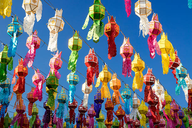istock Thai Lanna Paper Lantern in Thai Temple 622514668