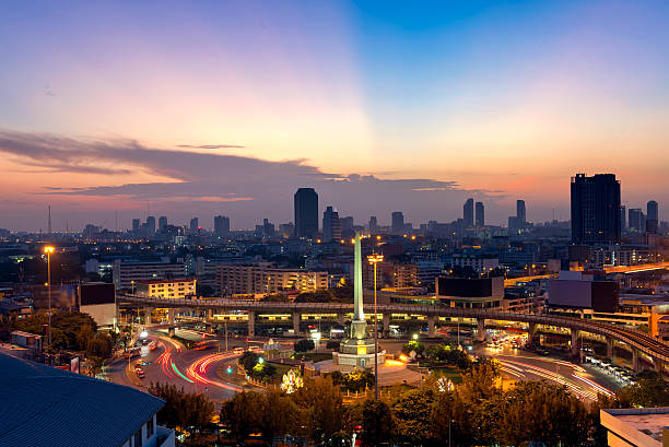 istock Thailand victory monument, km 0and main traffic for 622522206