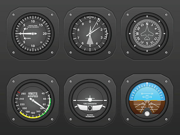 samolot pulpit - control panel stock illustrations