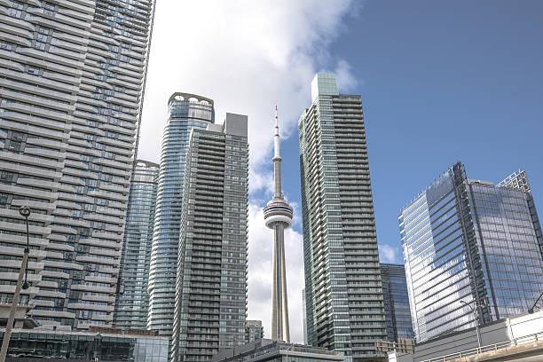 istock Construction of new buildings and district in Toronto downtown 622526398