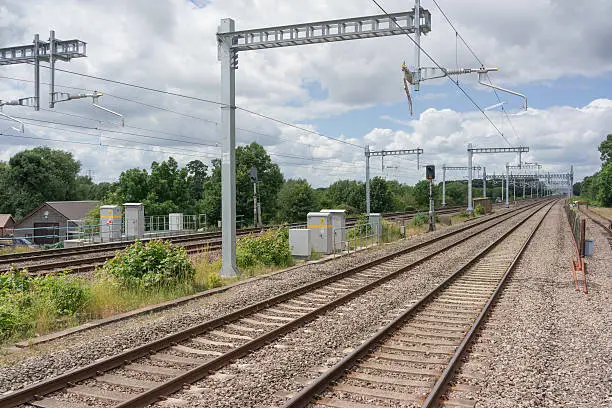 A section of the great western mainline with electrification of this section now complete.