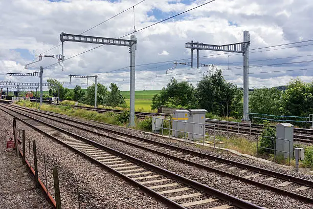 A section of the great western mainline with electrification of this section now complete.