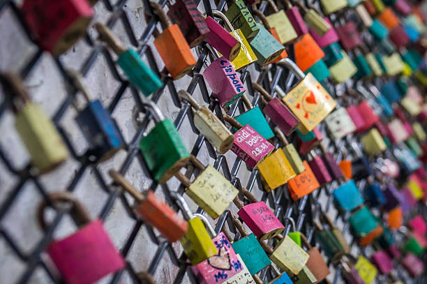 istock Padlocks on Fence as Love symbol 622528864