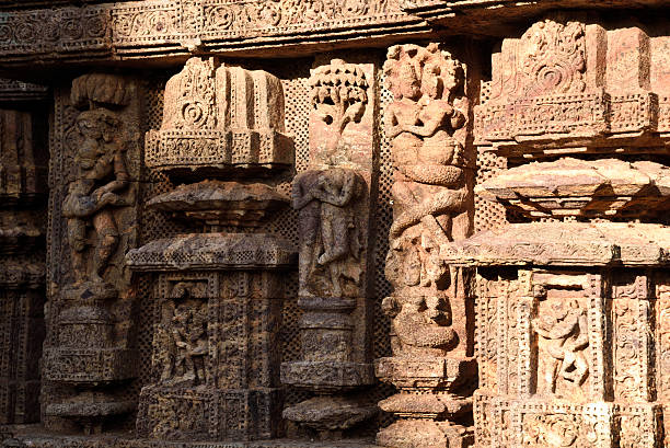 istock Decorative stone carving wall Konark Sun Temple , 622529050
