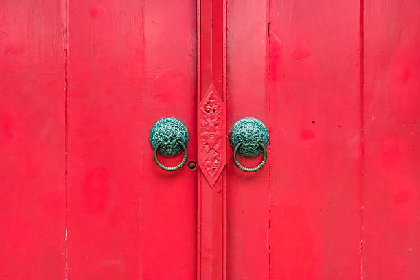 istock Wooden red door 622531642