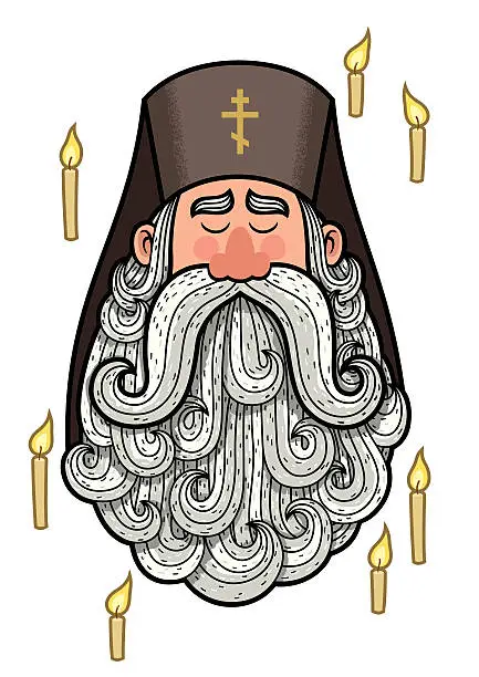 Vector illustration of Orthodox Priest