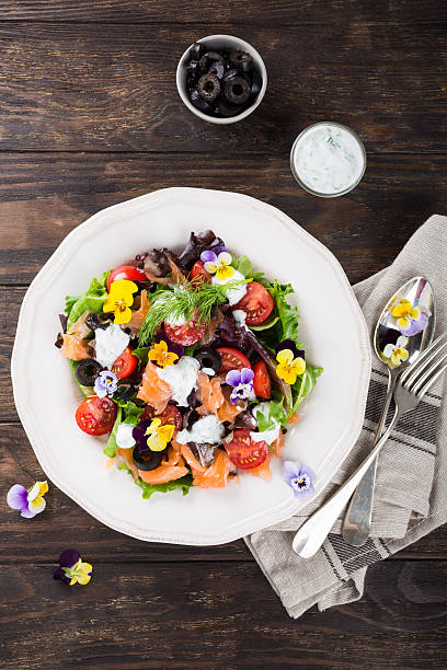 istock Fresh salad with smoked salmon 622532052