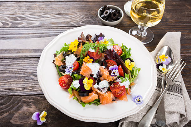 istock Fresh salad with smoked salmon 622532310