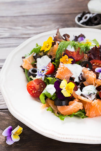 istock Fresh salad with smoked salmon 622532500