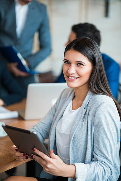 istock Young businesswoman using digital tablet at the office 622535124
