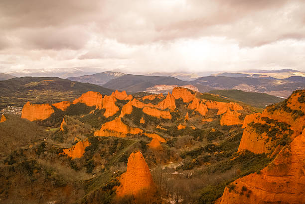 istock Beautiful and unique red rock formations at Las Medulas, Spain 622537762