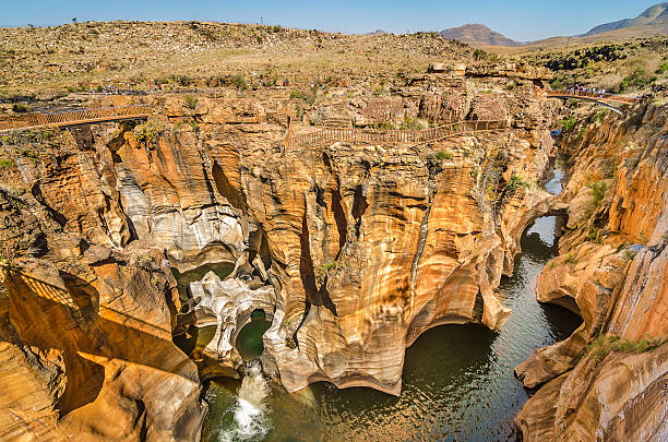 Blyde river Canyon, Mpumalanga region, South Africa Blyde river canyon, viewpoint to the canyon. Mpumalanga near Graskop. South Africa blyde river canyon stock pictures, royalty-free photos & images