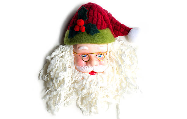 istock Christmas toy head Santa Claus  isolated on white background. 622538428