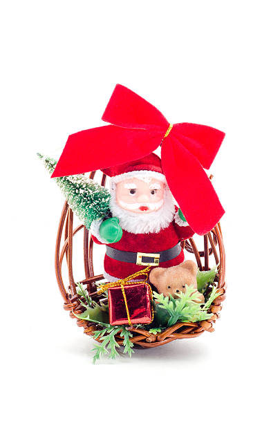istock Christmas decoration with Santa Claus isolated on white. 622538472