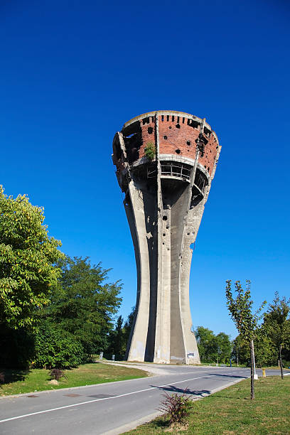 istock Damaged water tower in Vukovar, Croatia 622539686
