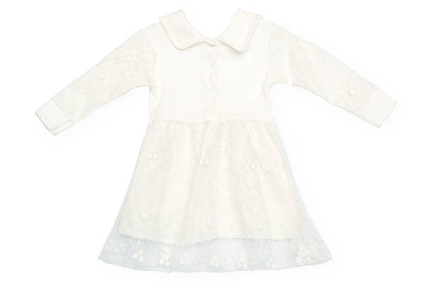 istock warm baby dress isolated on white,back 622540432