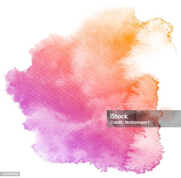Abstract Purple Watercolor Background Stock Photo - Download Image Now - Watercolor Painting, Purple, Splashing